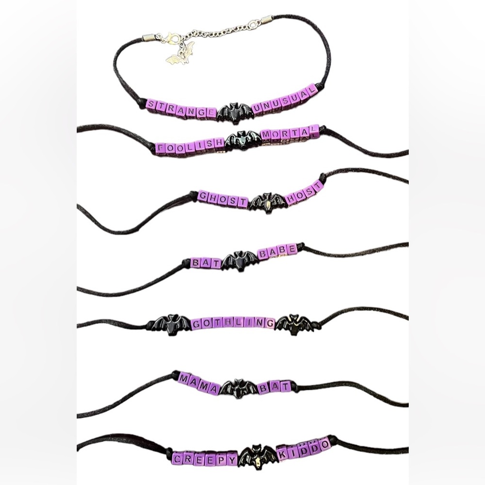 3/$20 💜 BAT Choker 🦇 Necklace Disney Beetlejuice Goth Halloween - Choose One